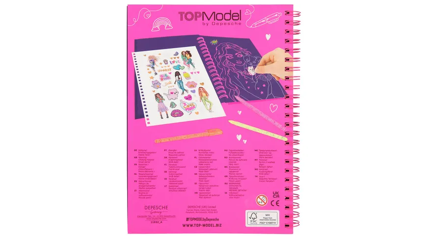 TOPModel Neon Doodle Malbuch-Set