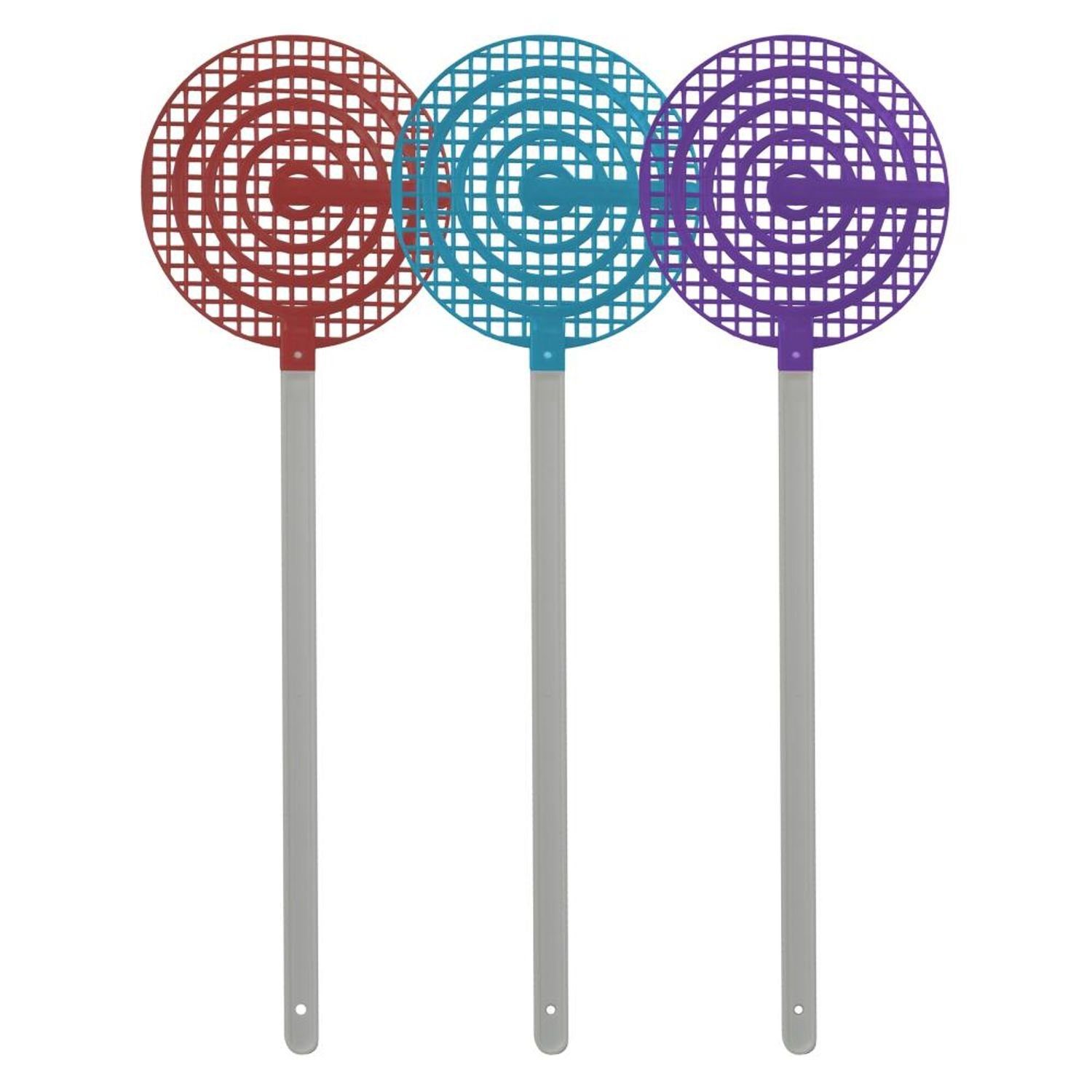 EDCO Fliegenklatsche 24x 3er-Set Fliegenklatschen Insekten töten verschiedene Farben 72 Stü