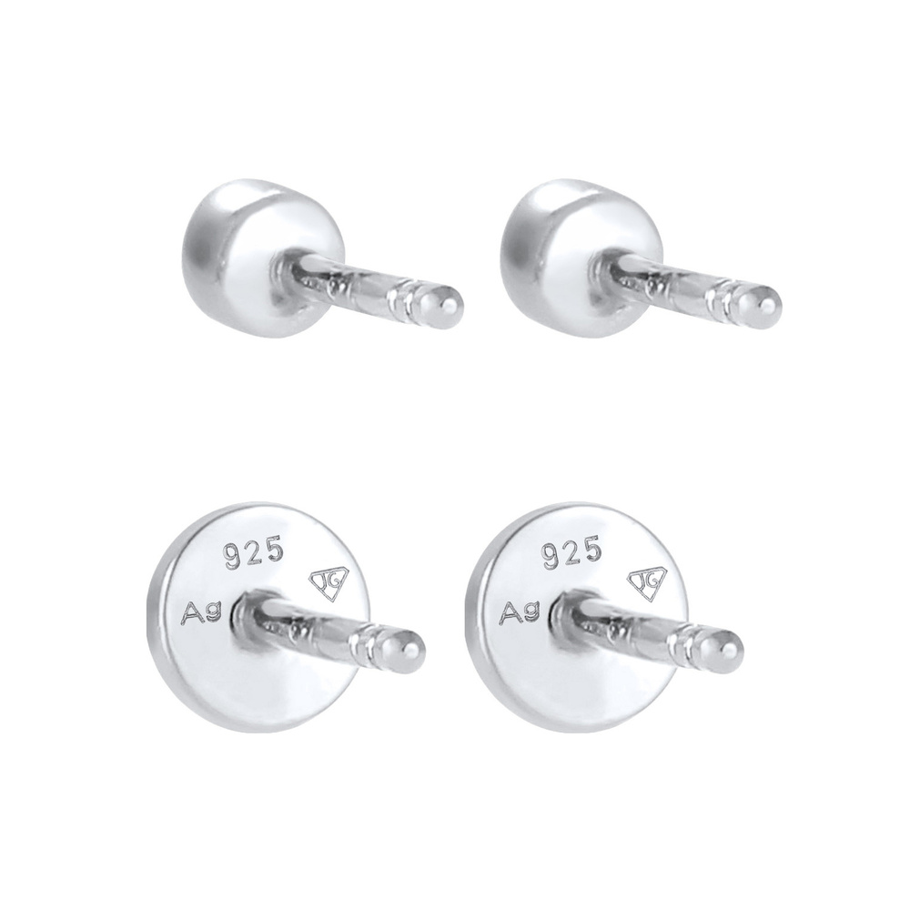 Elli Elli Boucles d'Oreilles Femmes Clous d'oreilles Plaquettes Set de 2 avec Cristaux Boucles d'oreilles