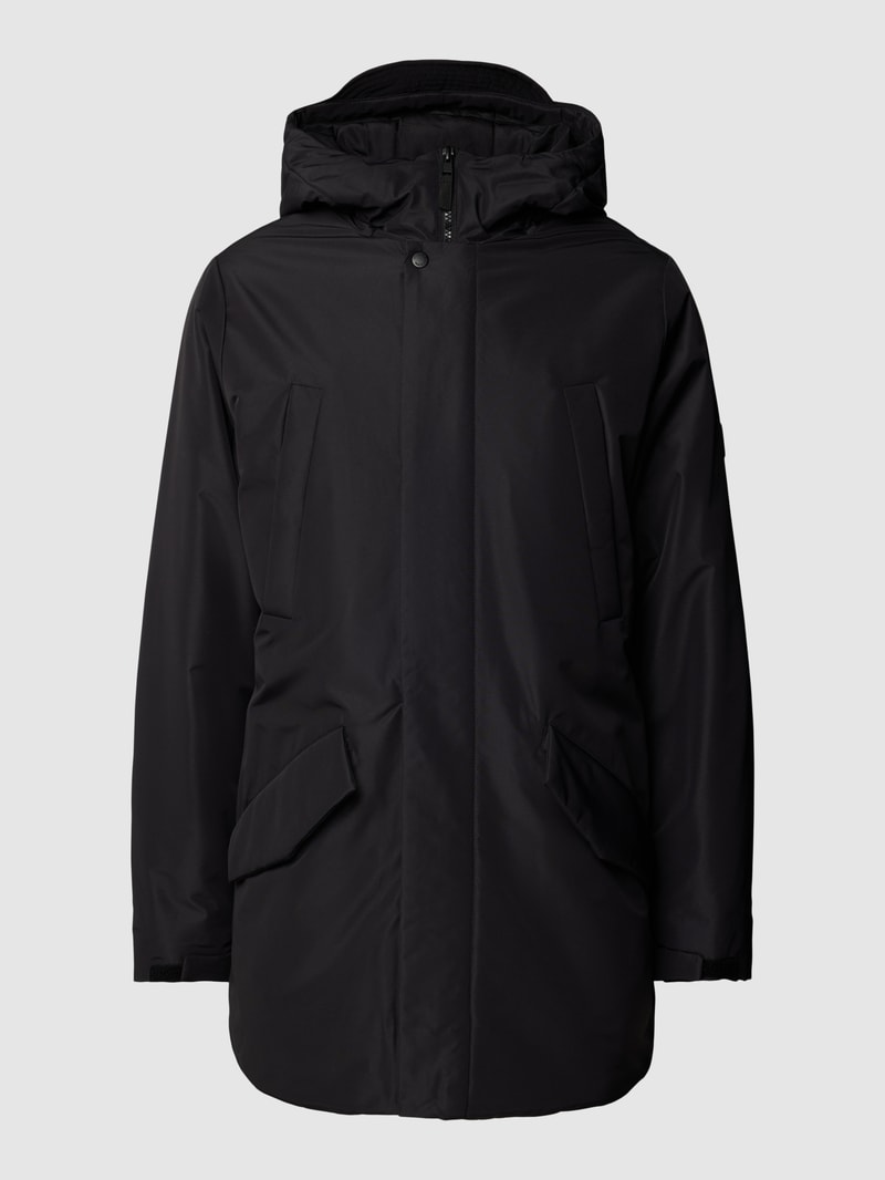 Parka mit Brusttasche Modell 'CARL' in schwarz