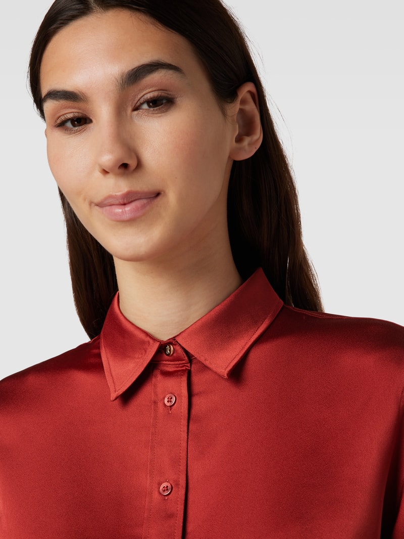 Bluse mit Hemdblusenkragen Modell 'JAMELKO' in rot