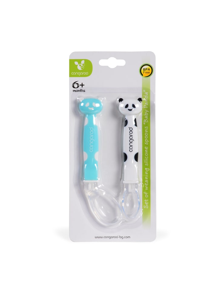 Moni 2 Stück Babylöffel Panda F1607 in blau günstig kaufen onesize