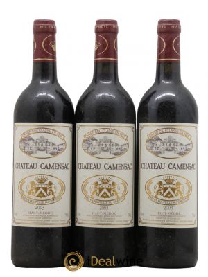 Château Camensac 5ème Grand Cru Classé  2003 - Lot de 3 Bouteilles