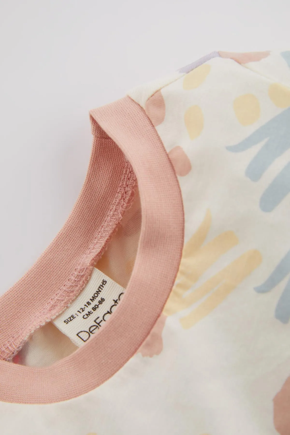 DeFacto  Langarm-Pyjama-Set aus gemusterter gekämmter Baumwolle für Babys