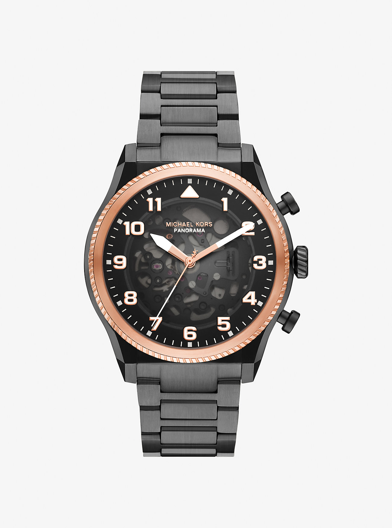 Oversized Panorama Two-Tone Watch - GUNMETAL
