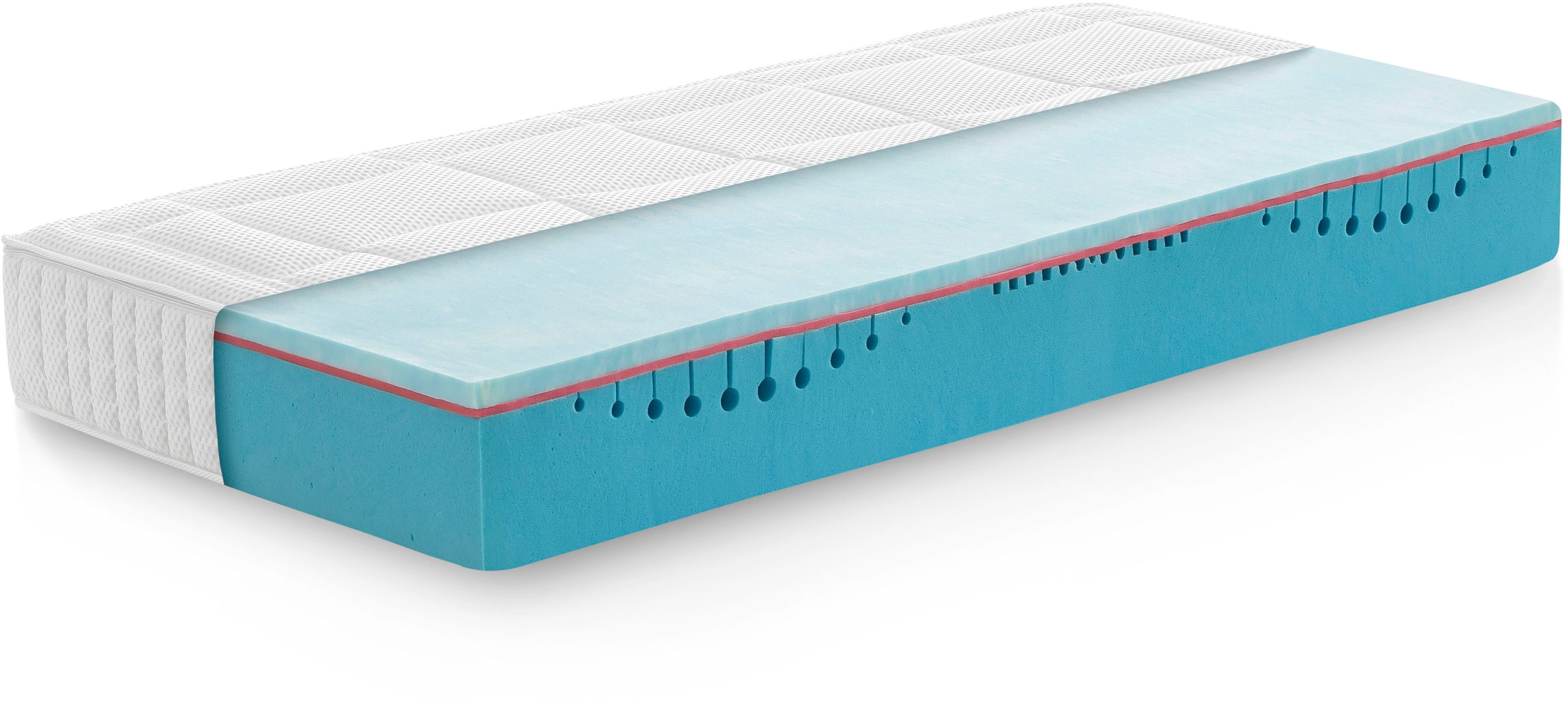Kaltschaummatratze Deluxe Eco, Breckle Northeim, 24 cm hoch, (1-tlg), integrierer Gel-Art-Topper, für ein softiges Liegegefühl