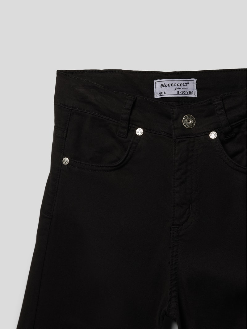 Schlaghose mit Label-Detail in schwarz