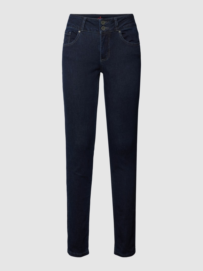 Jeans mit 5-Pocket-Design in dunkelblau