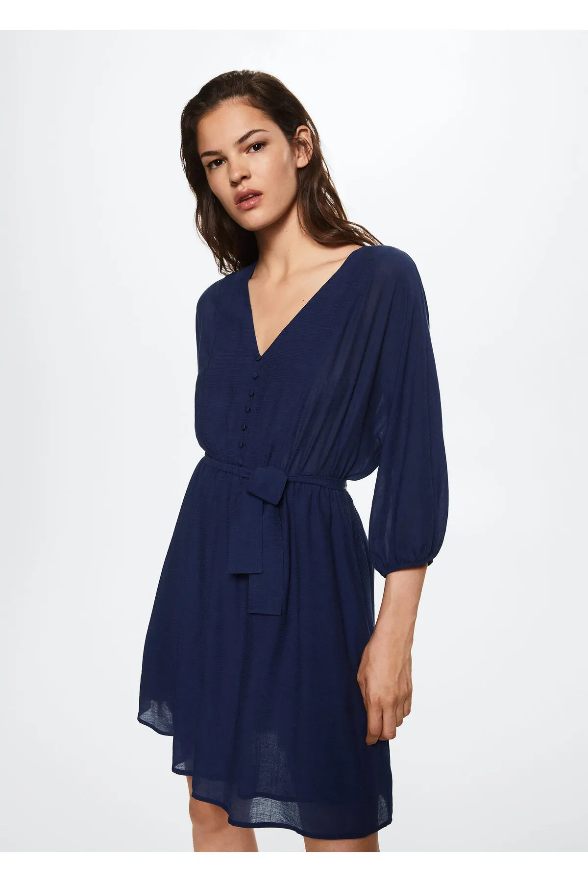 MANGO  Blaues Damenkleid 37053838