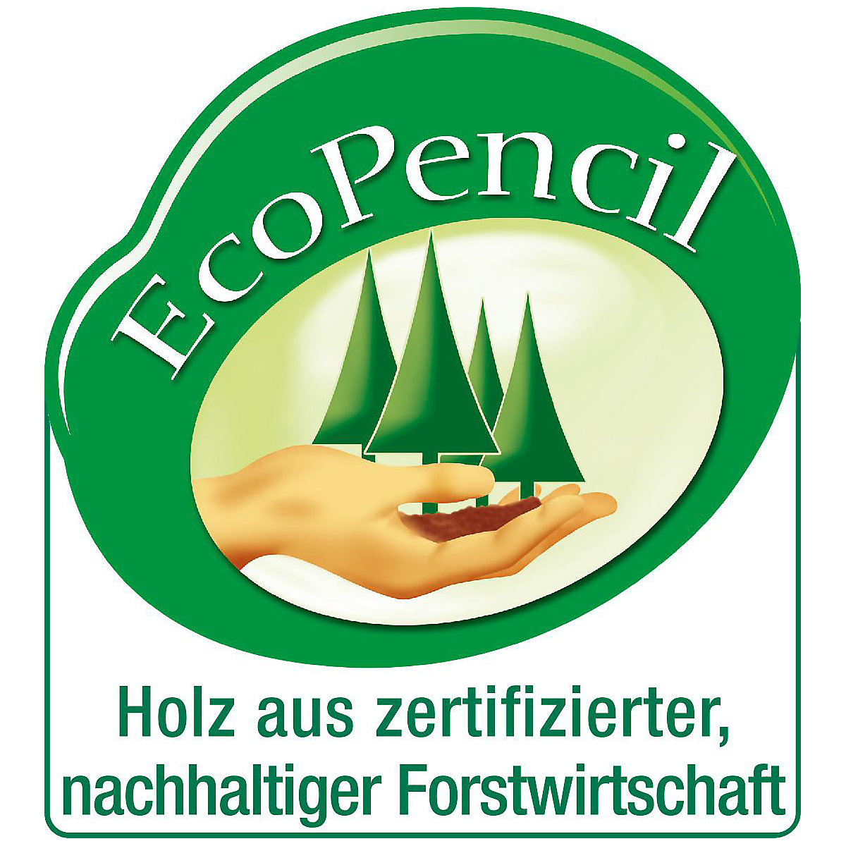 Bleistift CASTELL® 9000 mit Radierer Härtegrad: HB, Schaftfarbe: Dunkelgrün