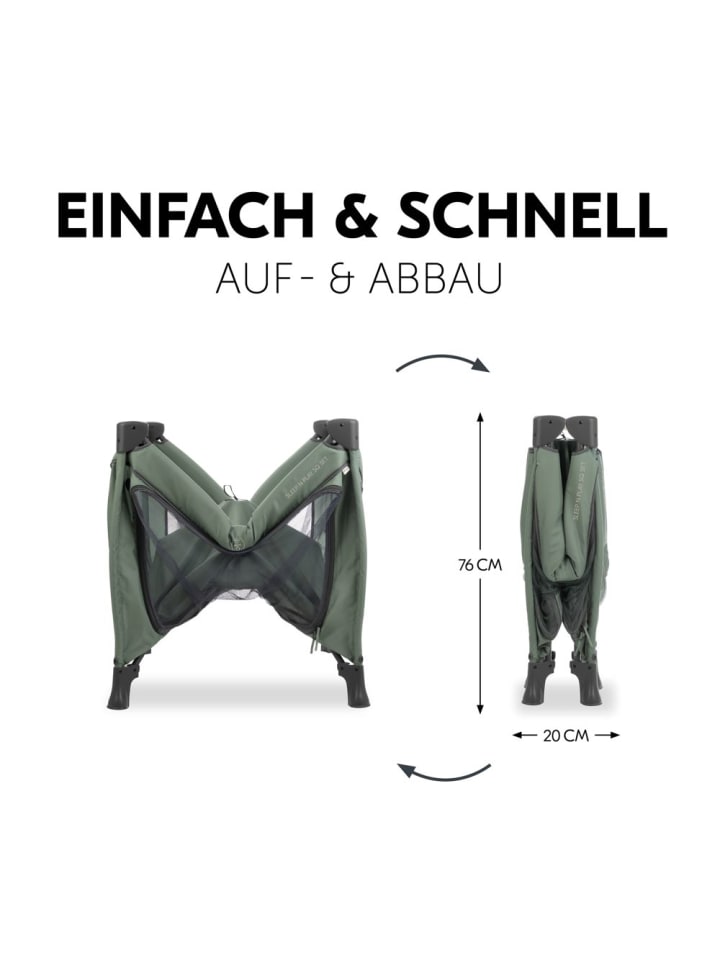 Hauck Reisebett & Laufgitter Sleep N Play SQ Set in gruen günstig kaufen onesize