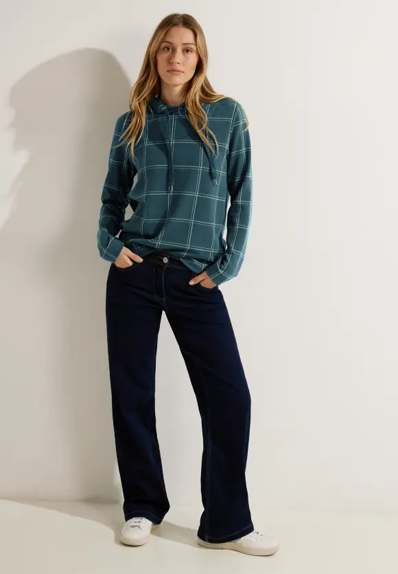 CECIL Jacquard Hoodie Sweatshirt