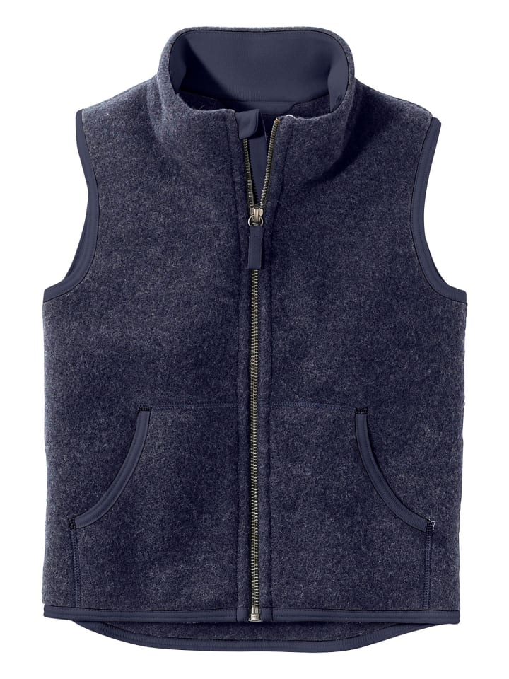 Hessnatur Wollfleece-Weste in dunkelblau günstig kaufen