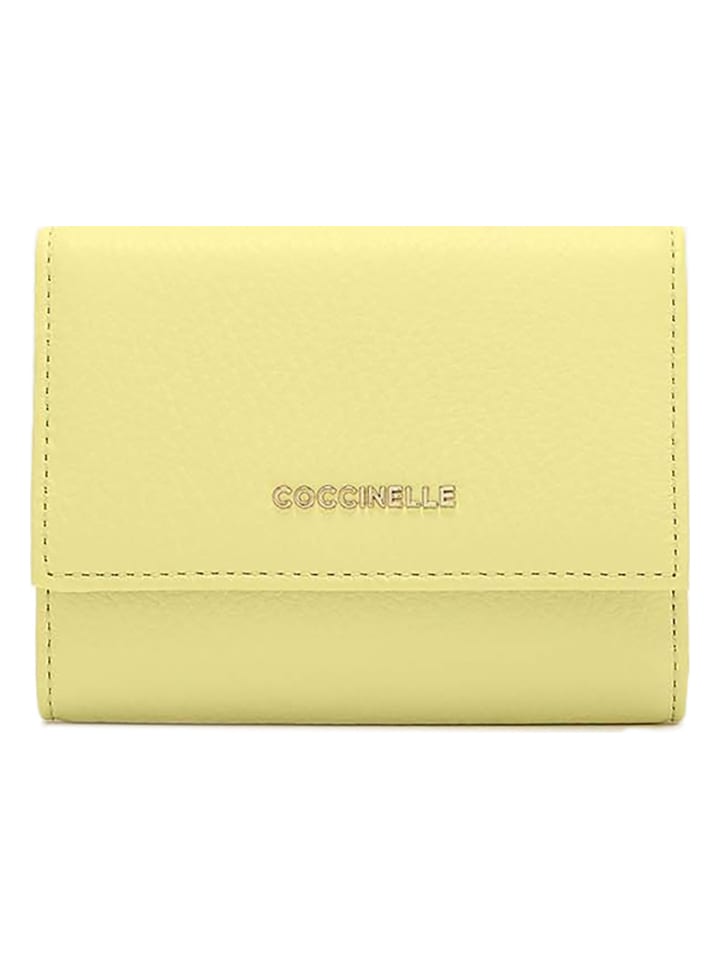 COCCINELLE Leder-Geldbörse in Gelb - (B)12 x (H)9 x (T)2 cm günstig kaufen onesize
