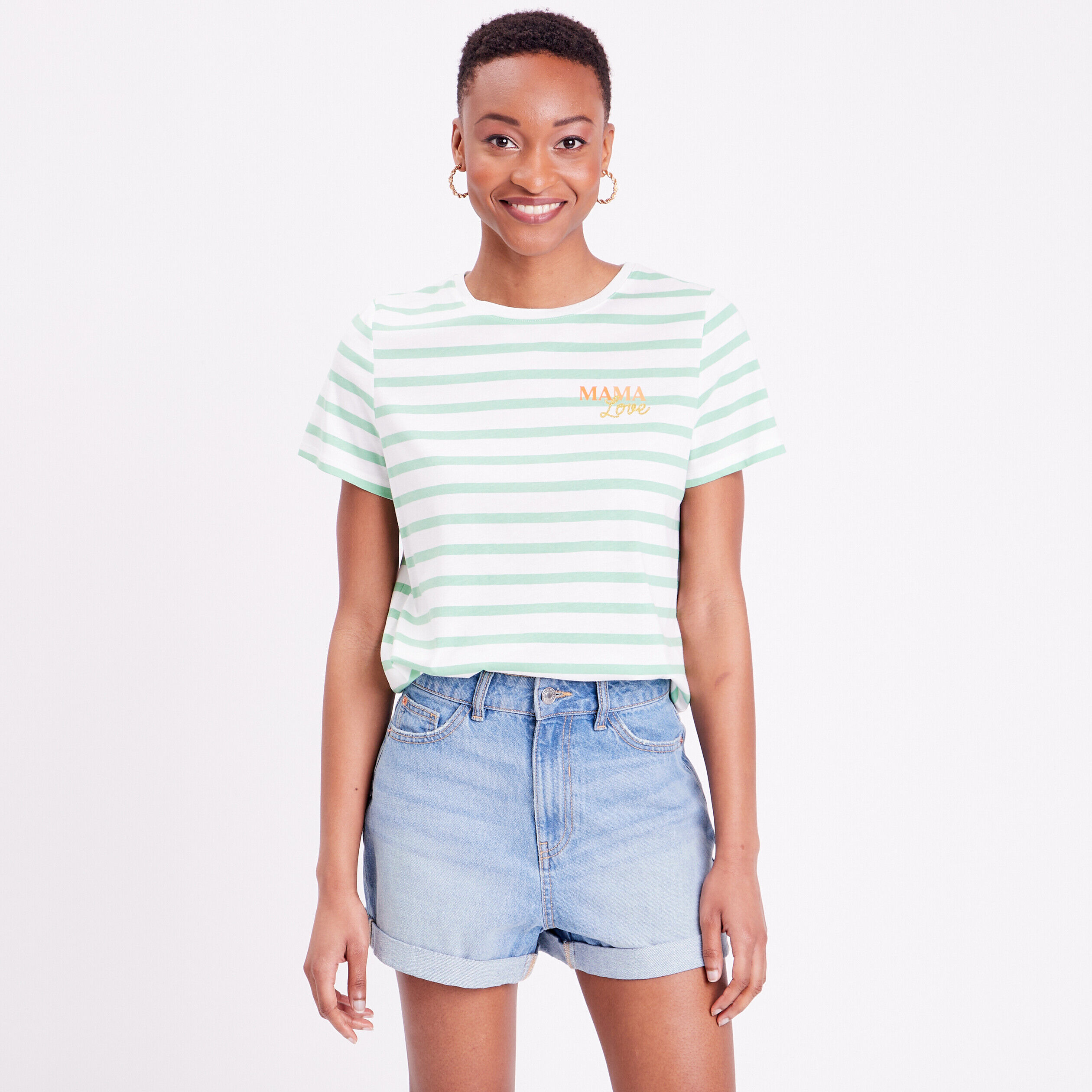 T-shirt manches courtes blanc femme | Cache Cache