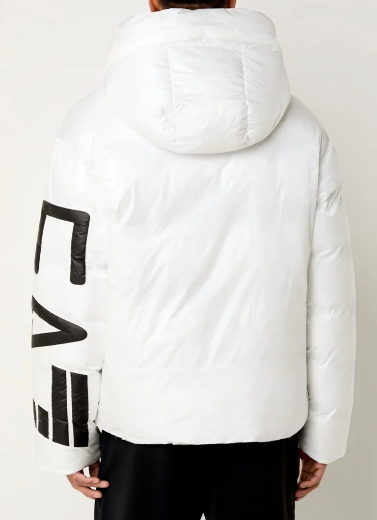 Emporio Armani puhasta jakna s printom logotipa i kapuljačom