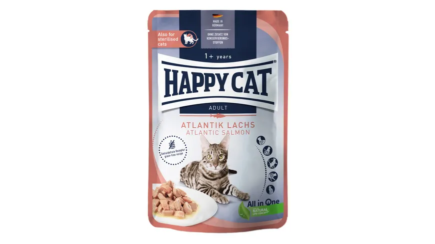 Happy Cat Katzennassfutter Culinary Adult Atlantik Lachs 85 g