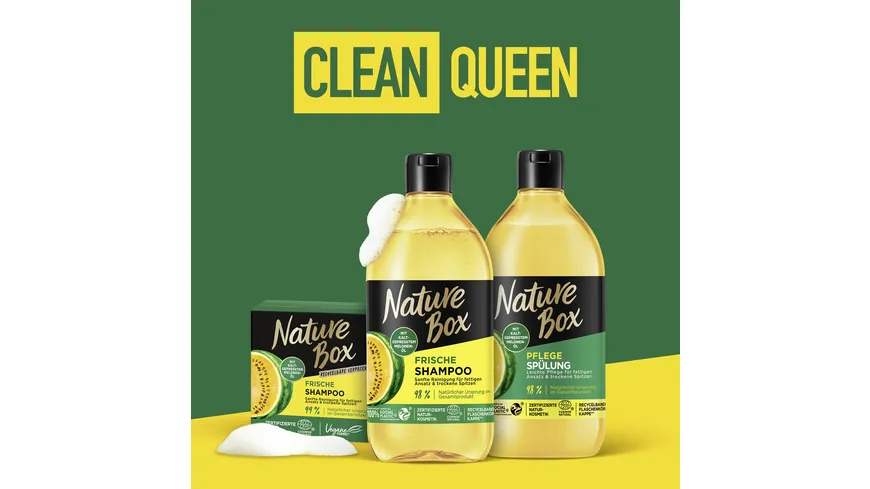 Nature Box festes Shampoo Frische mit Melonenöl 85 g