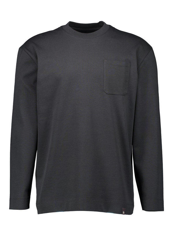 BOGGI MILANO, T-Shirt, Bio Baumwolle, dunkelgrau