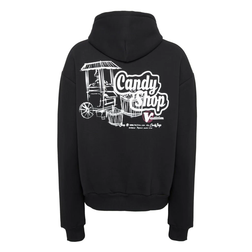 CANDY SHOP POPCORN HOODIE BLACK