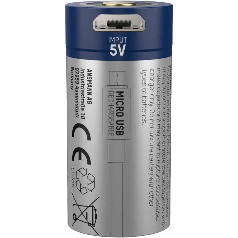 Ansmann Akku Li-Ion 16340 850 mAh micro USB
