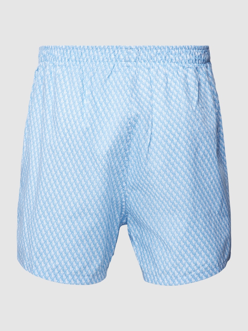 Boxershorts mit Allover-Muster im 3er-Pack in blau