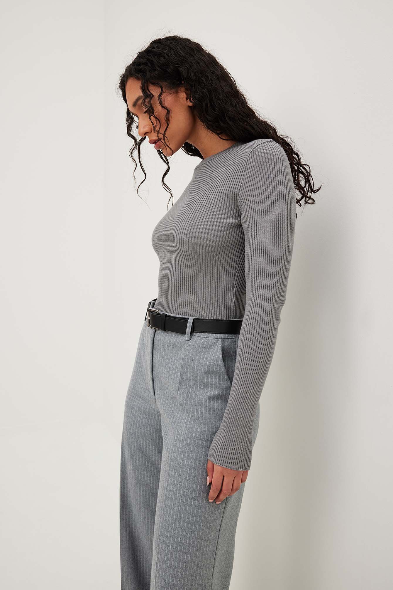 Gerippter Pullover