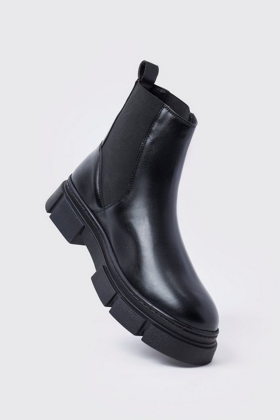 Chelsea-Stiefel mit klobiger Sohle