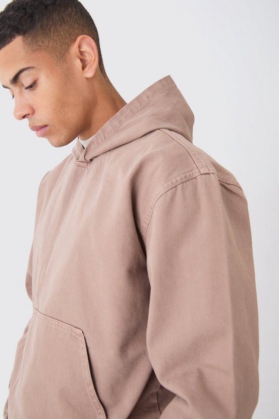 Kastiger Denim-Hoodie