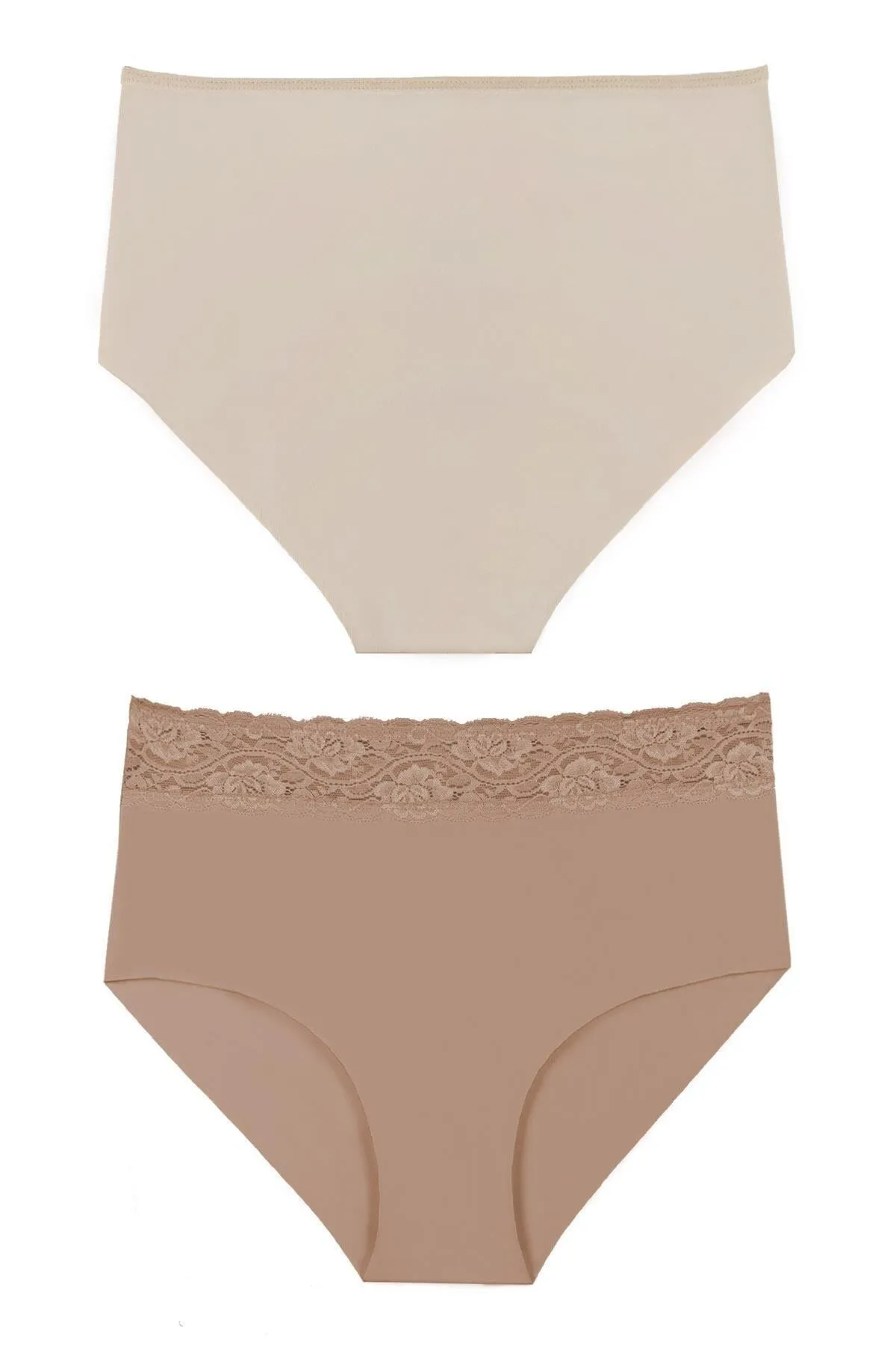 Sensu  Lasergeschnittenes 3-teiliges Höschenset aus Spitze mit hoher Taille für Damen – Kts3105