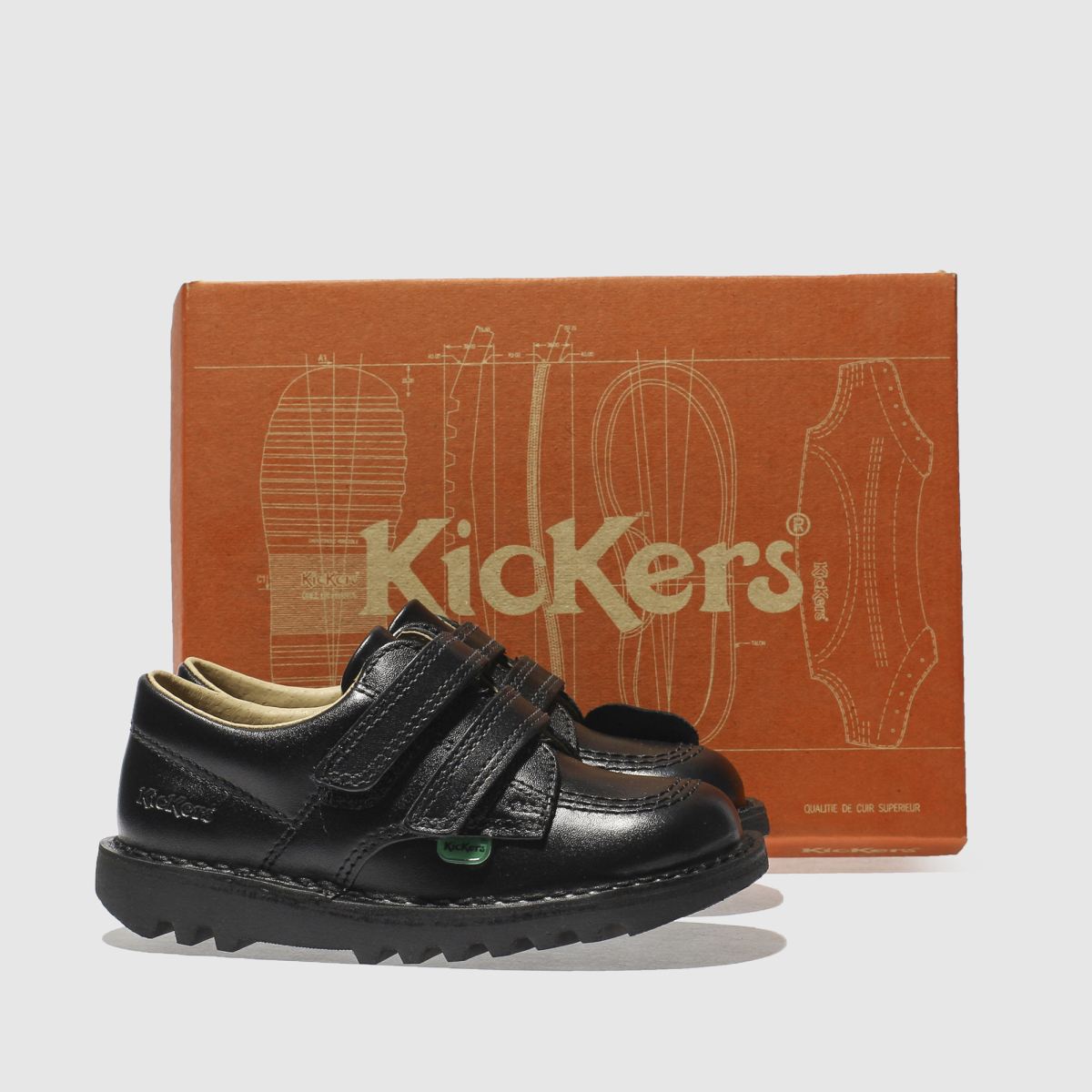Kickers svarta kick lo småbarnsskor