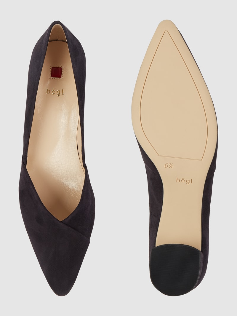 Pumps mit Blockabsatz Modell 'Boulevard' in marineblau
