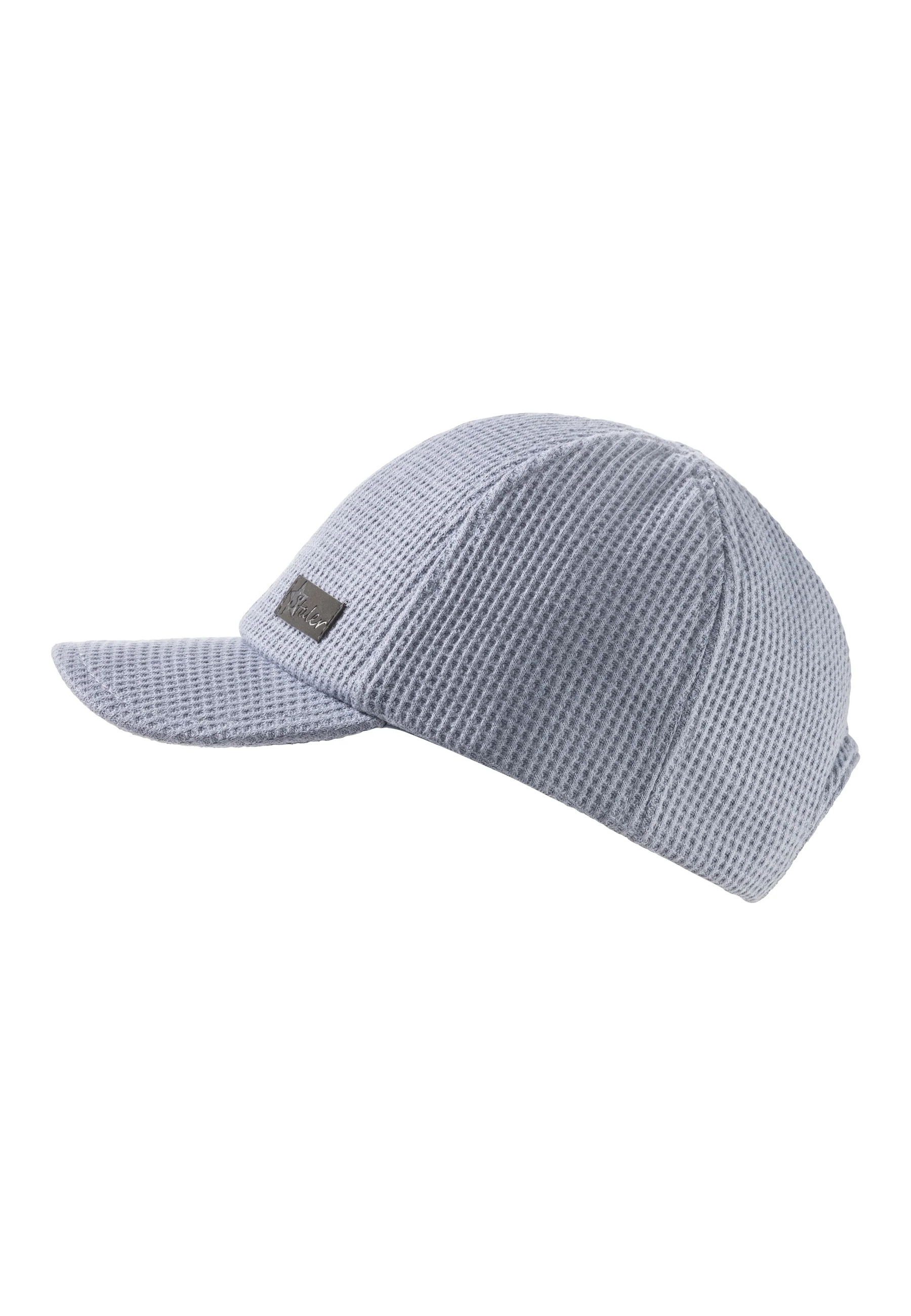 Baseballcap aus Waffelpique in Unifarben mit Logo-Patch