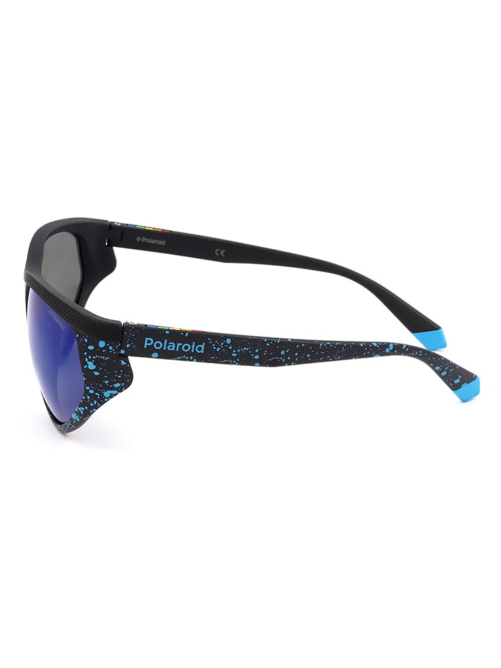 Polaroid Herren-Sonnenbrille in Schwarz/ Blau günstig kaufen 60