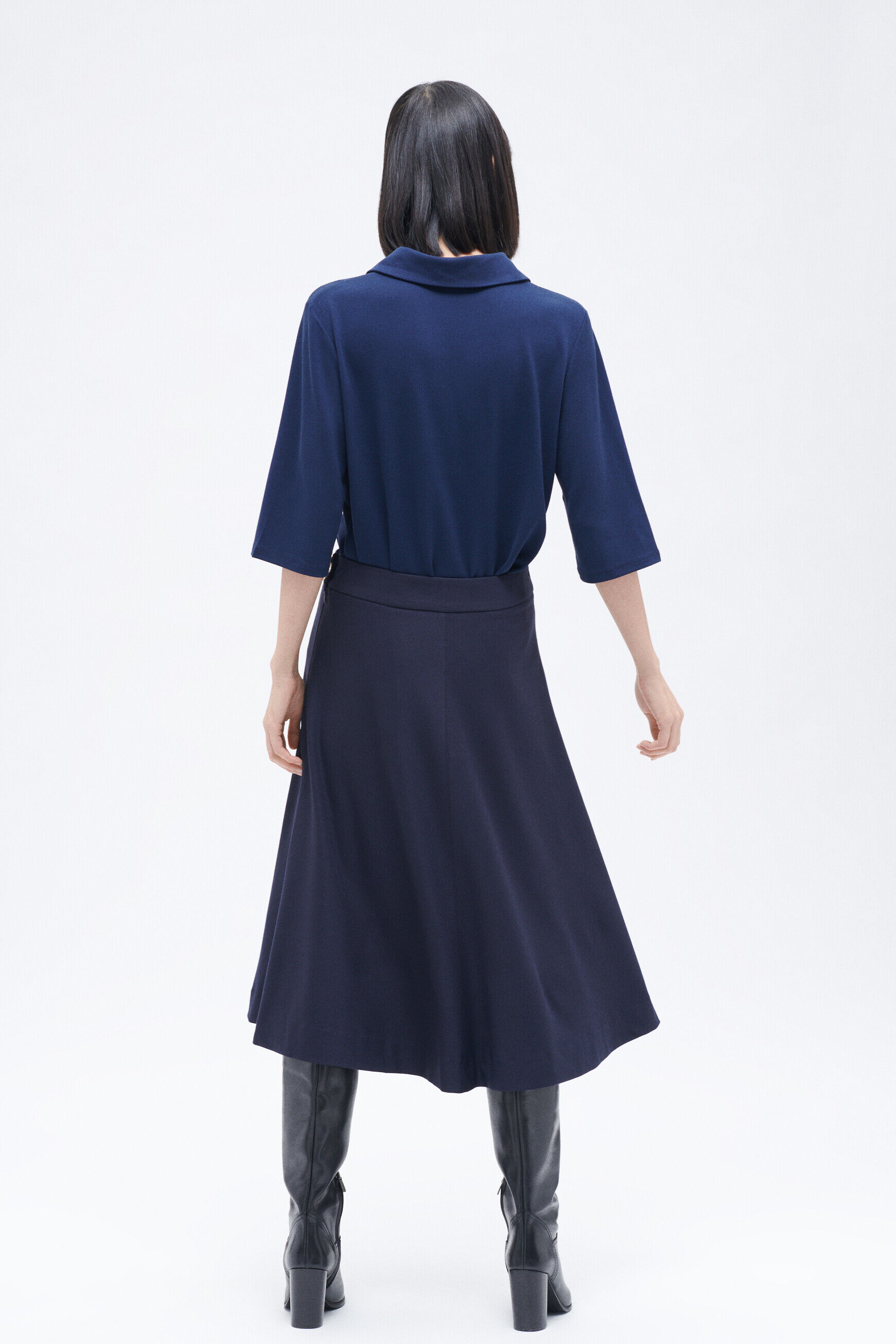 Jupe james bleu marine femme