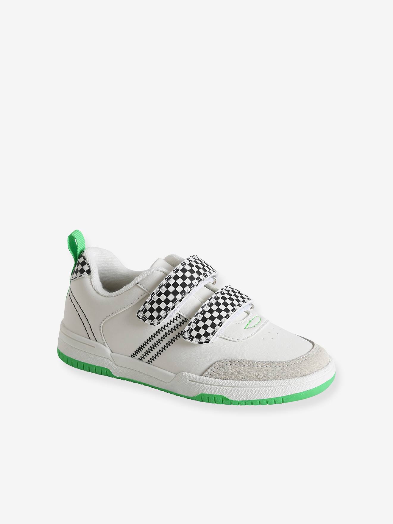 Vertbaudet Jungen Sneakers mit Klettverschluss - weiß