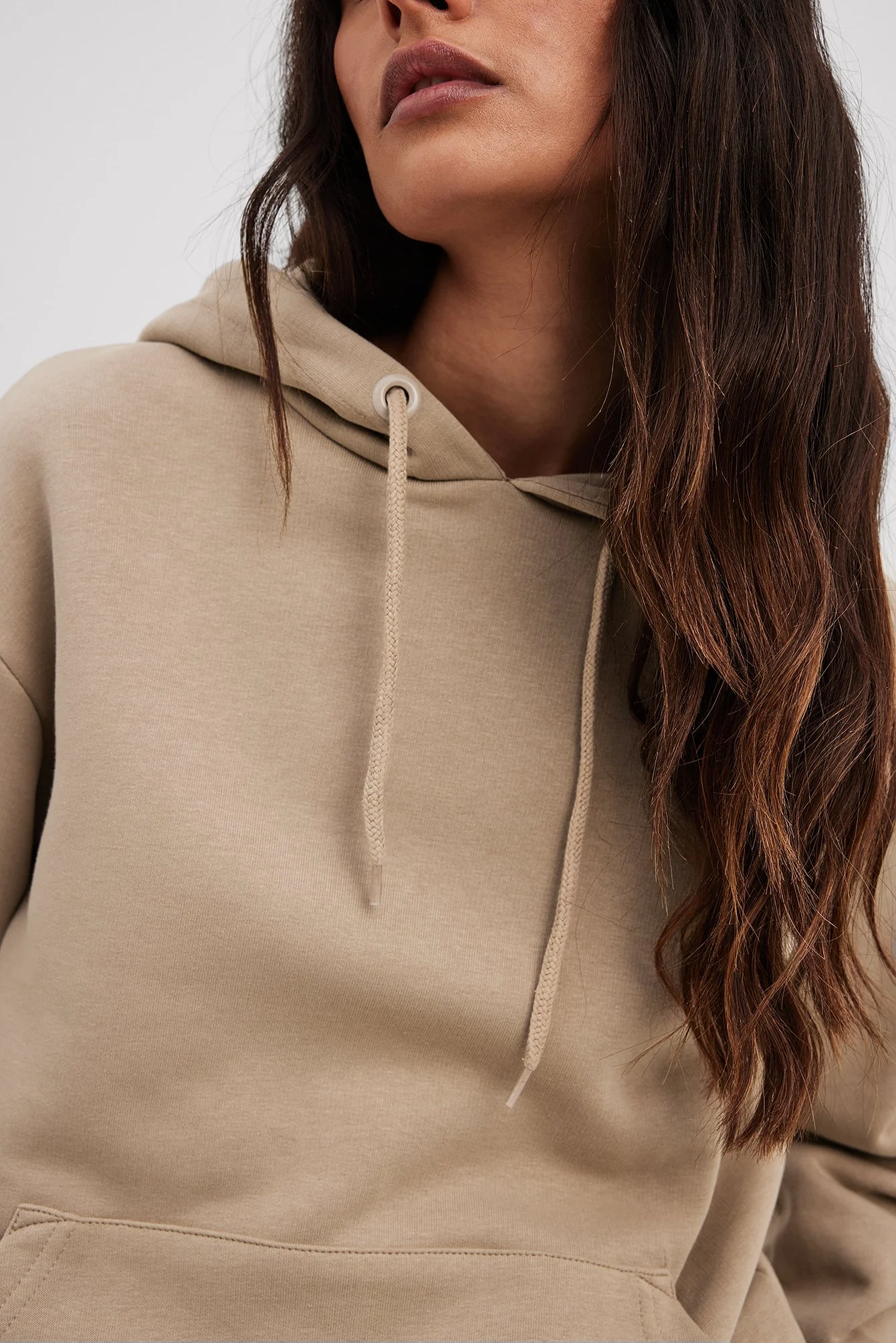 Übergroßer gebürsteter Kapuzenpullover