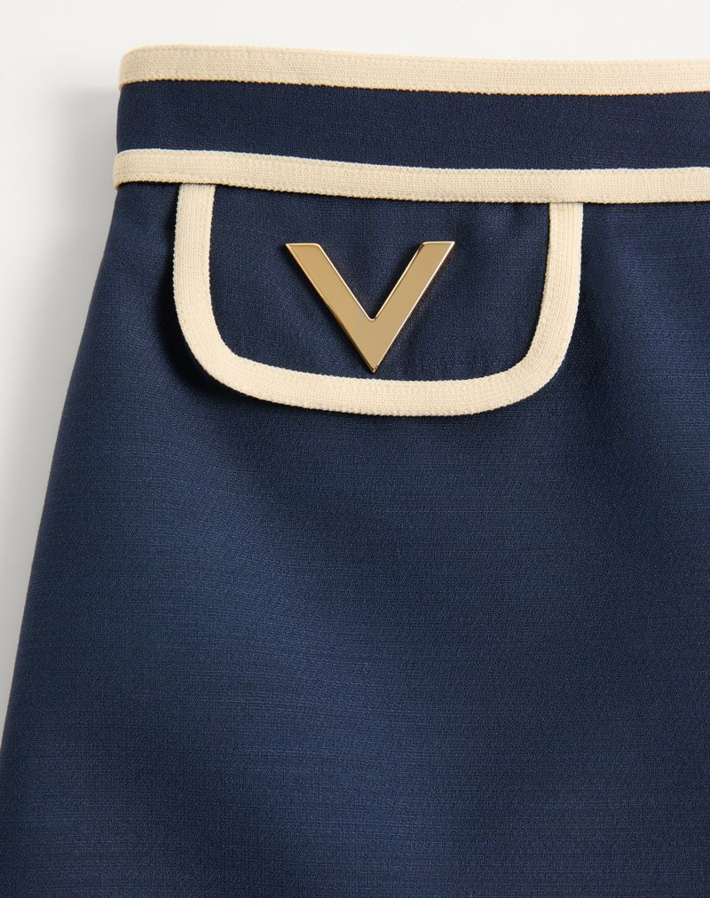 Shorts de crepe de alta costura