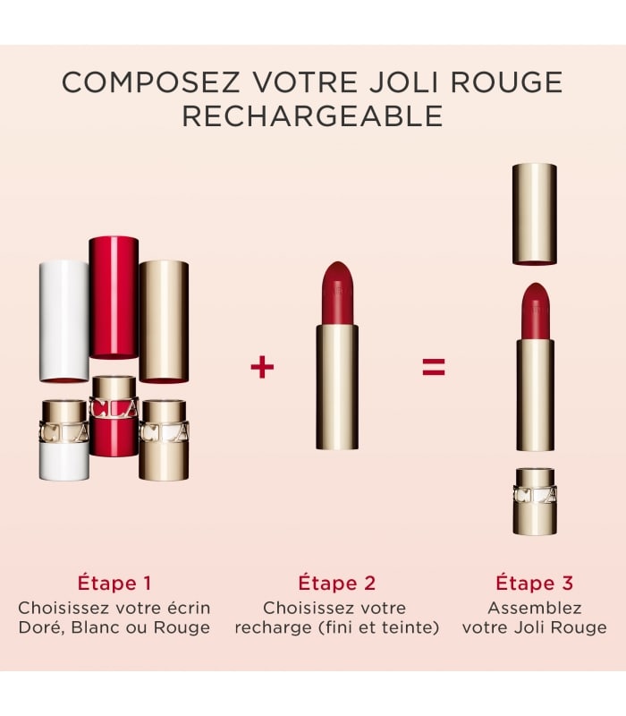 Clarins-JOLI ROUGE VELVET-Rouge à lèvres rechargeable