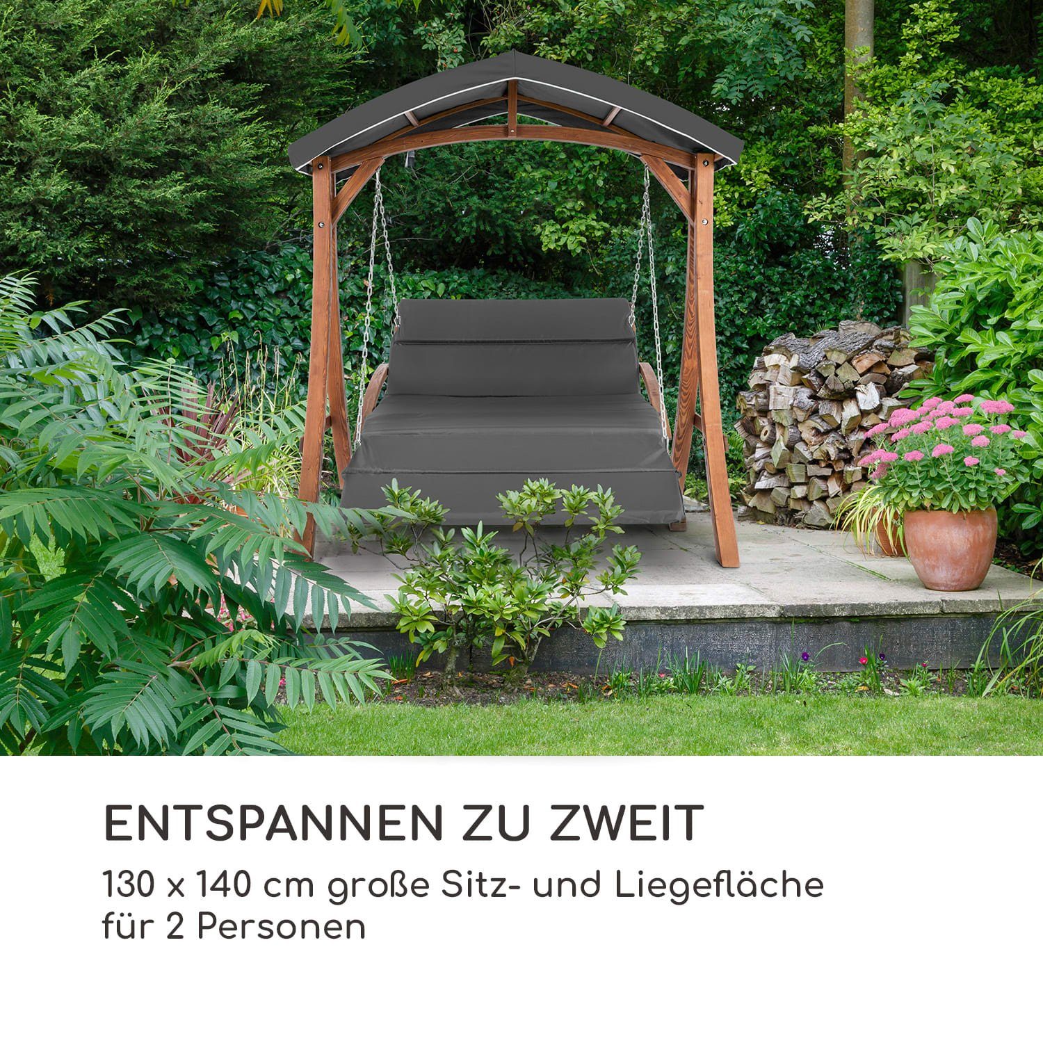 blumfeldt Hollywoodschaukel Aruba, Set, BxTxH: 190x180x215 cm