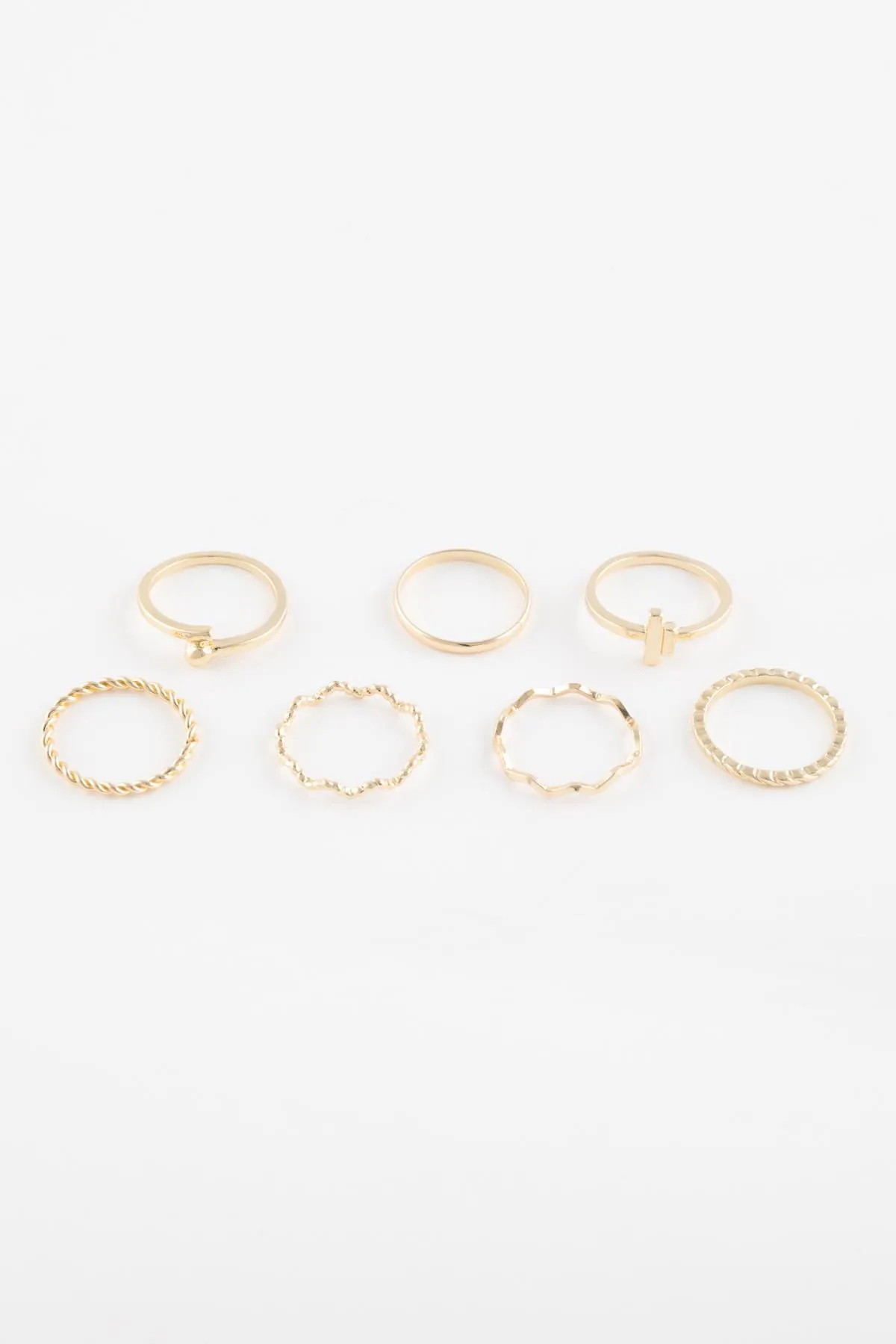DeFacto  7-teiliger Goldring für Damen C4627axns