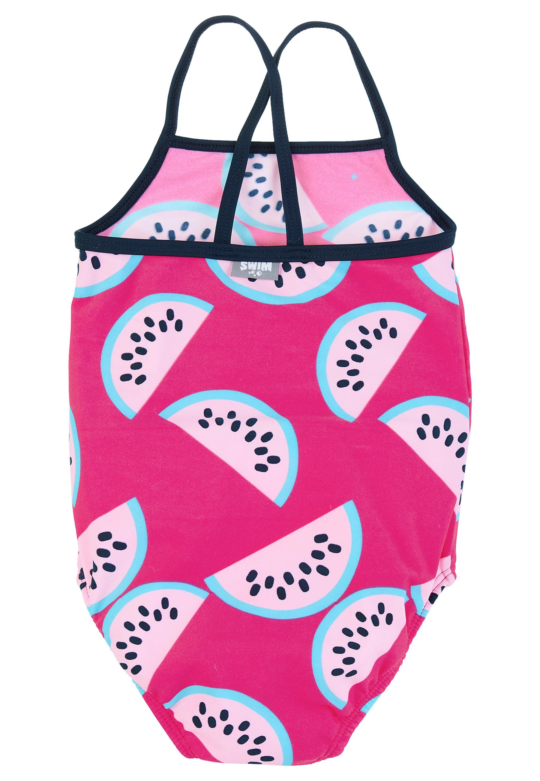 Sterntaler® Badeanzug Badeanzug Melonen Kinderbadeanzug - Badeanzug in Magenta, Windeleinsatz bis Größe 86/92 - Baby Badebekleidung mit UV-Schutz 50+ und Melonen-Print