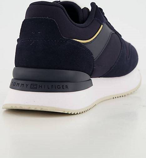 TOMMY HILFIGER Damen Sneaker CORP WEBBING RUNNER GOLD