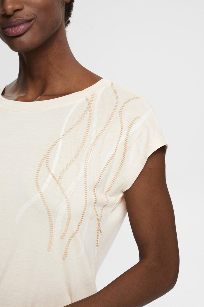 T-Shirt mit Pailletten, LENZING™ ECOVERO™