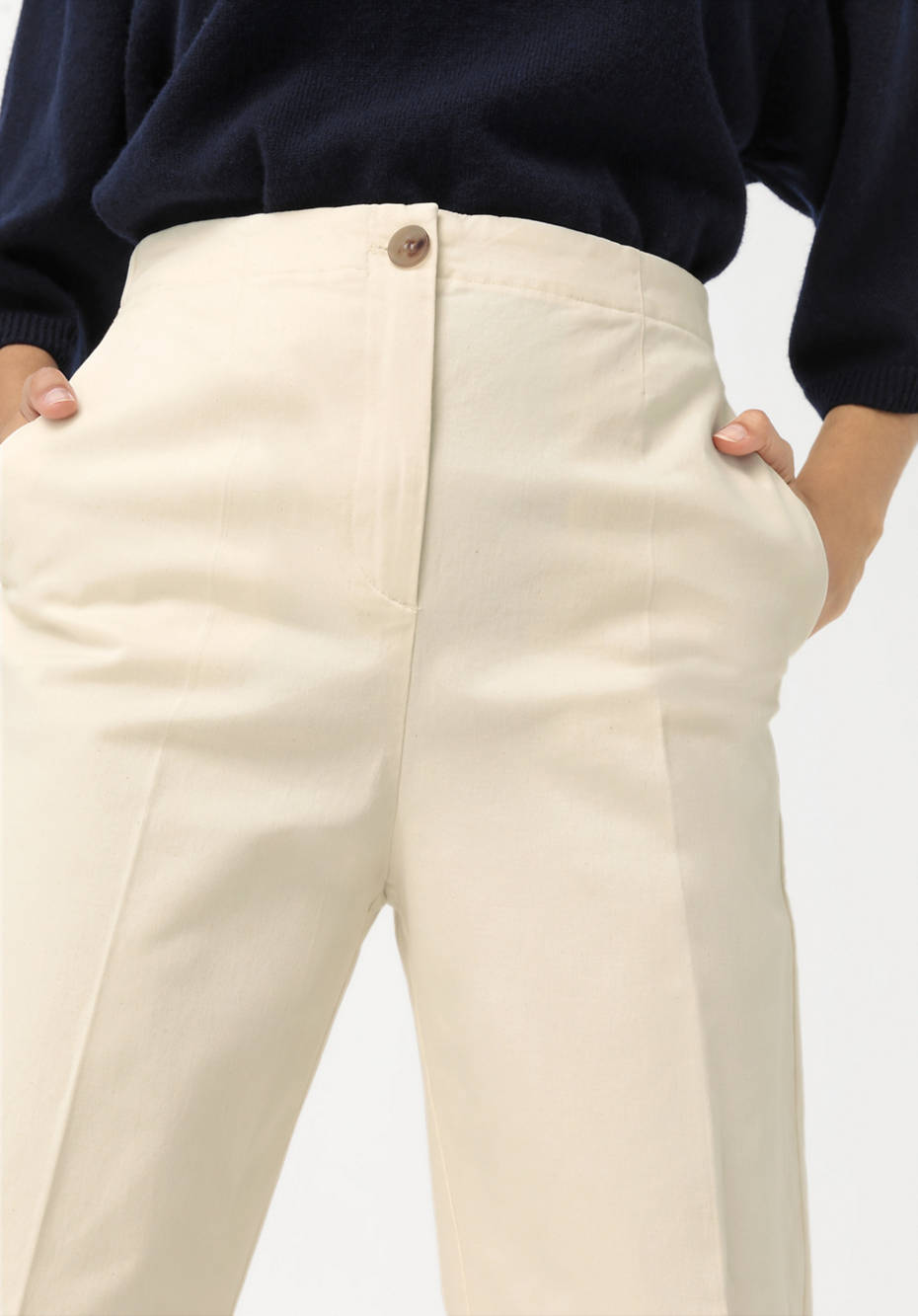 Hose Wide Leg aus Bio-Baumwolle mit Hanf