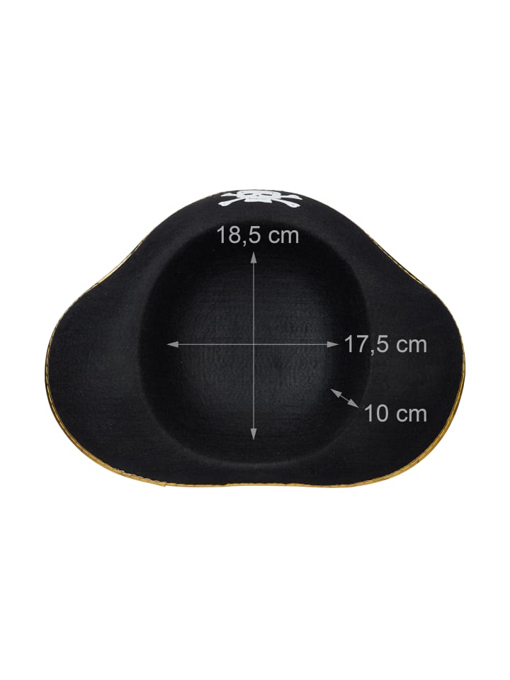 relaxdays 6x Piratenhut in Schwarz günstig kaufen onesize