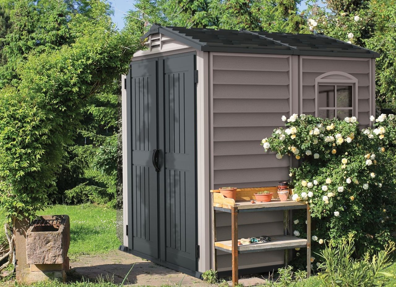 Duramax Kunststoffgerätehaus STOREMATE Plus 6x6´, 3,6 m² - Grau   Fußboden DURAMAX 30425