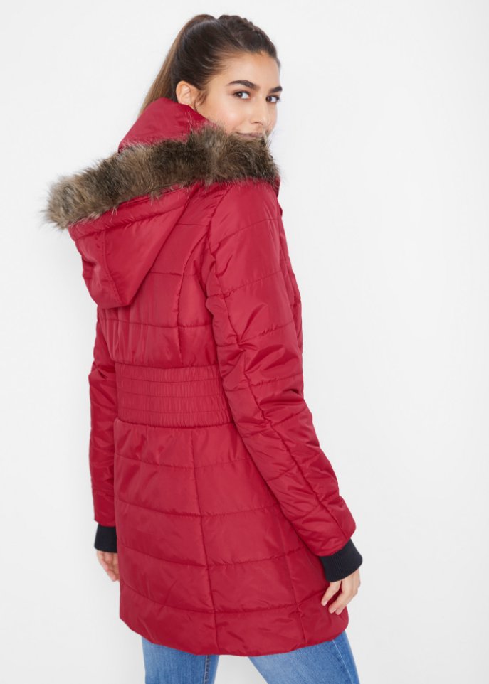 Funktions-Longjacke in 2-in-1-Optik, gesteppt