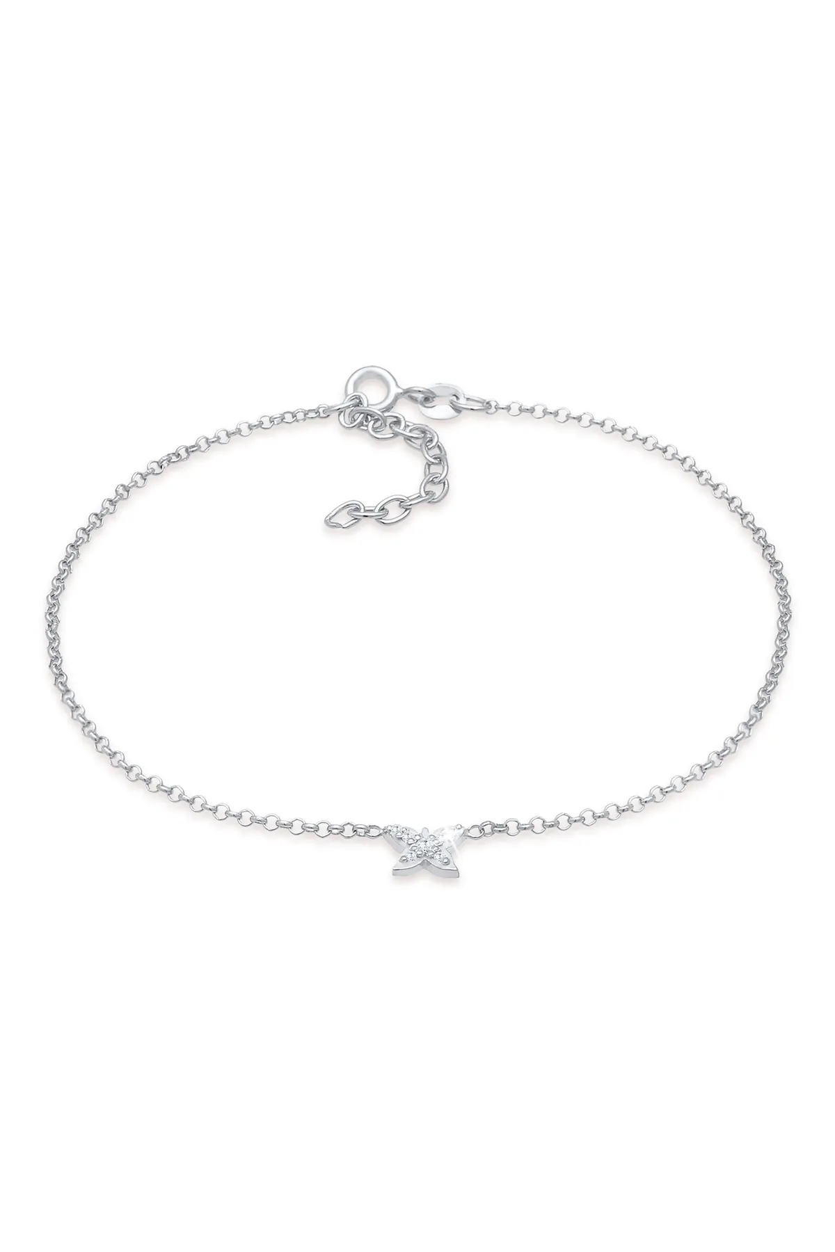 ELLI  Fußschmuck Kinder Schmetterling Zirkonia Hübsch 925 Silber