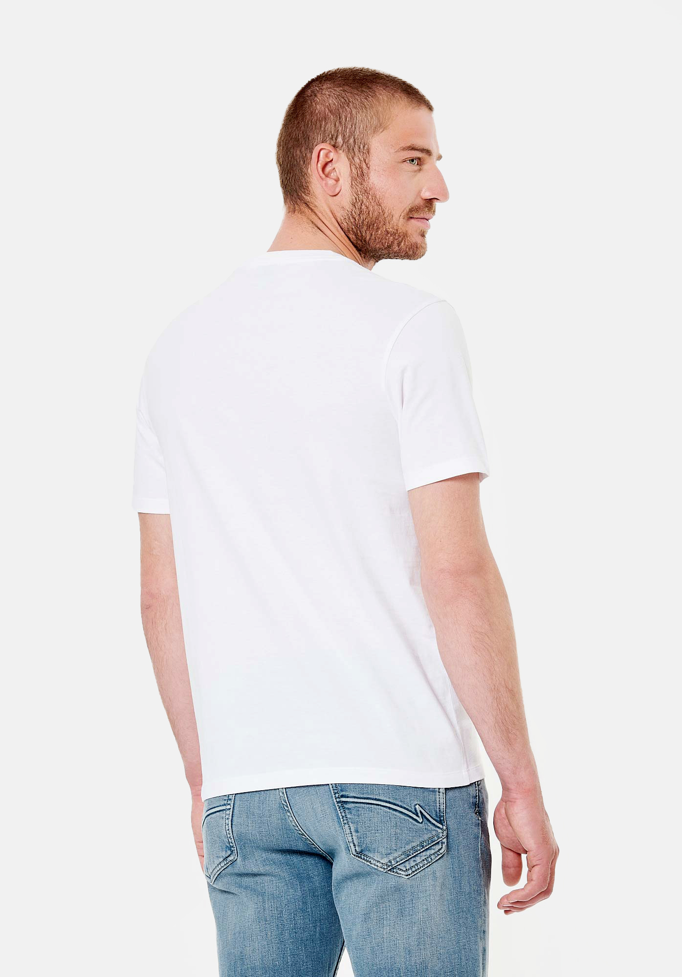 RANDI  T-shirt blanc homme 100% coton